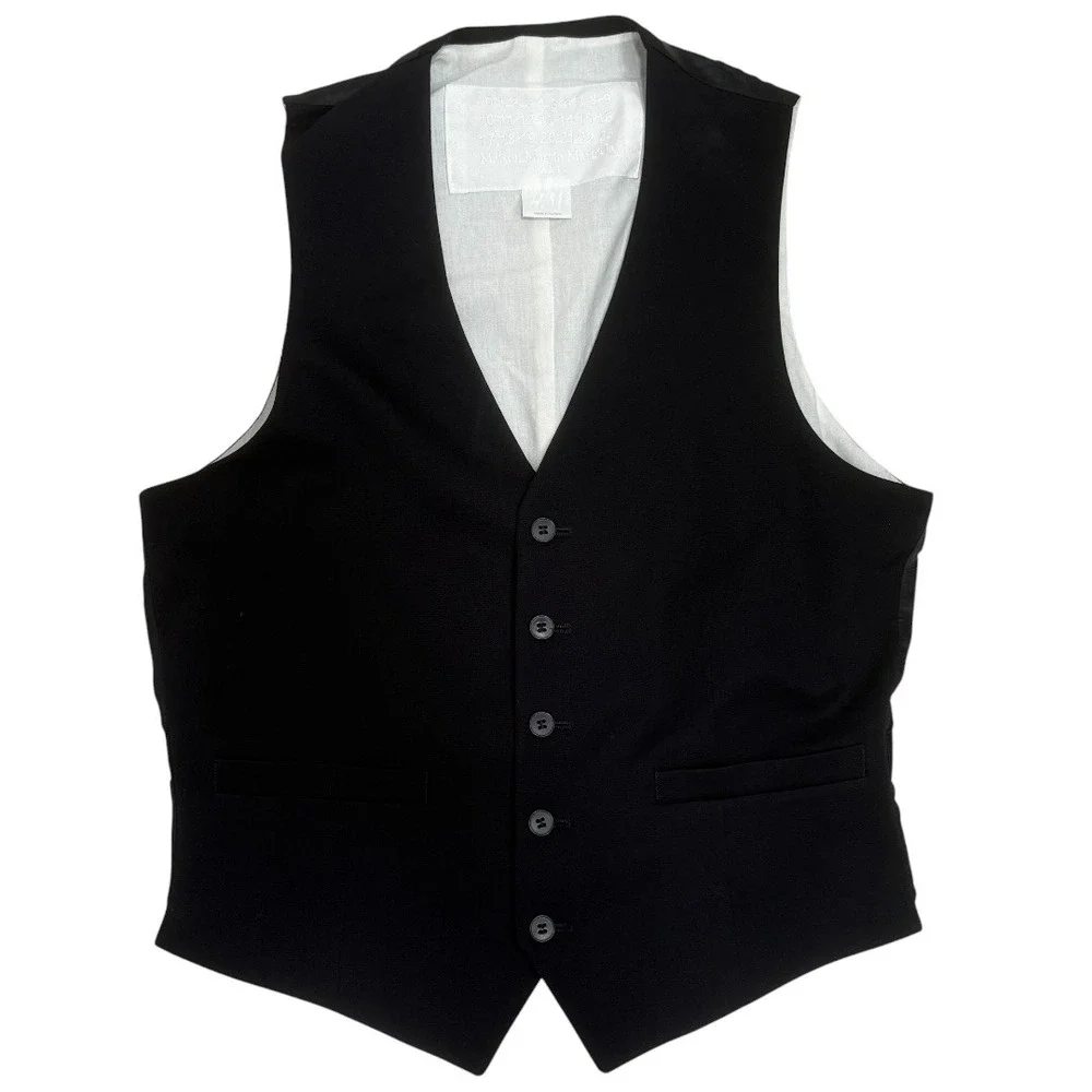 Maison Martin Margiela x H&M Navy Blue Wool Waistcoat Vest Mens 38R Tailored